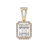 Elegant Gold Pendant in Pie Cut Diamond