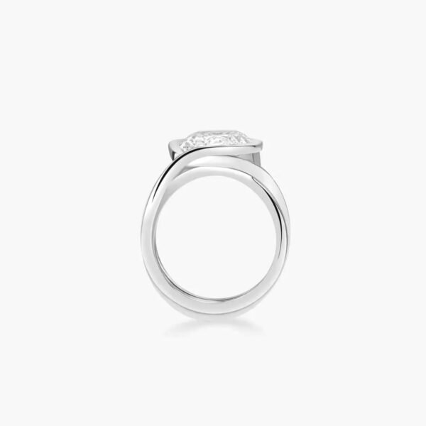 Ribbon Cushion Lab Diamond Ring