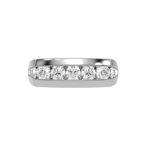 10K White Gold Men's Wedding Band