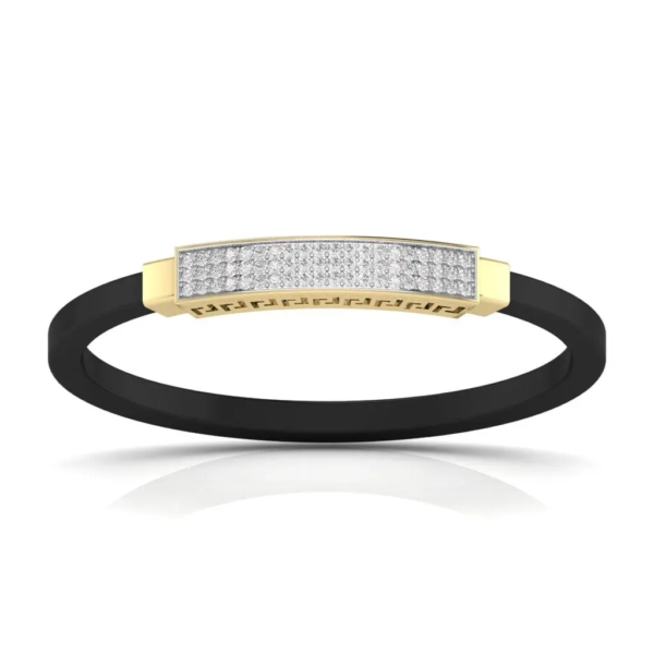 Men's Bracelet With Black Colour Band