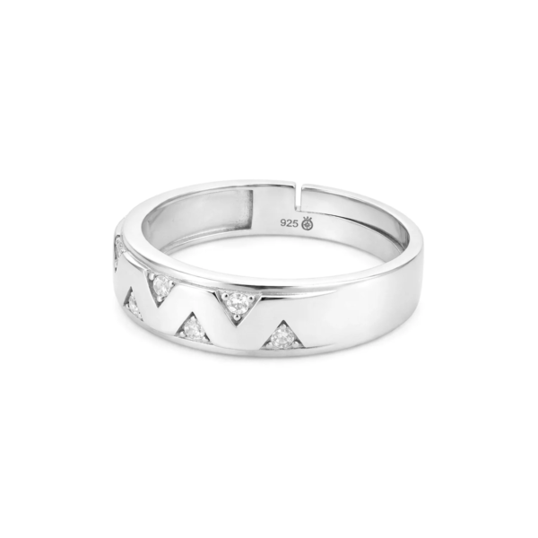 TriSpark 925 Silver Band Ring