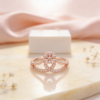 Rose Gold Floral Swirl 925 Sterling Silver Ring for Women