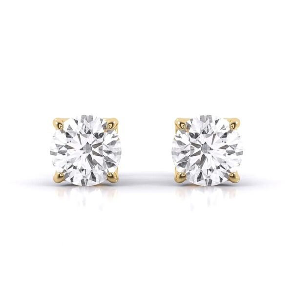 1 Carat Solitaire Diamond Stud Earrings
