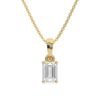 3CT Emerald Cut Diamond Necklace