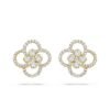 Diamond Floral Halo Stud Earrings