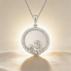 Motherhood Sphere Frame 925 Sterling Silver Engraving Pendant for women