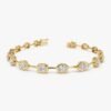 14k Gold Multi-Shaped Lab Grown Diamond Bracelet
