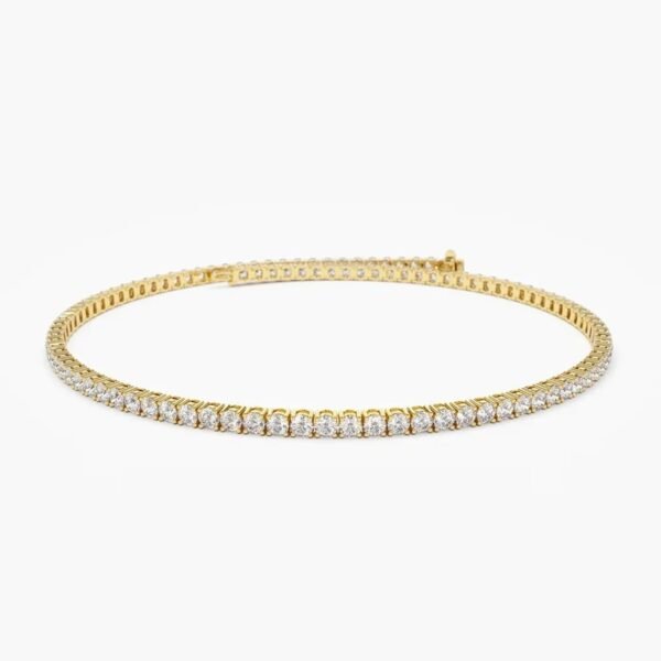 14k Gold Prong Setting Diamond Tennis Bracelet