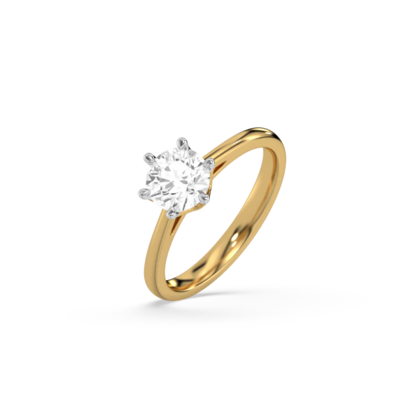 Golden Radiance - Lab Diamond Solitaire Ring