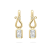 Florentine Ashoka Yellow Gold Diamond Earrings