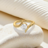 Curved Elegance - Lab Diamond Solitaire Ring