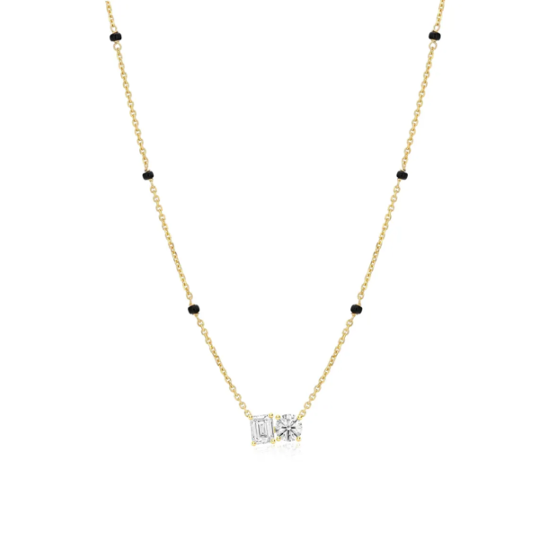 14K Gold Toi Et Moi Mangalsutra Necklace