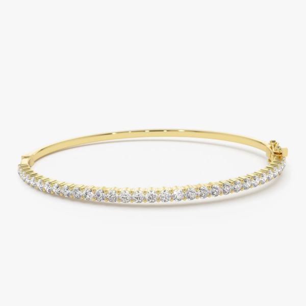 Real Diamond Gold Bangle