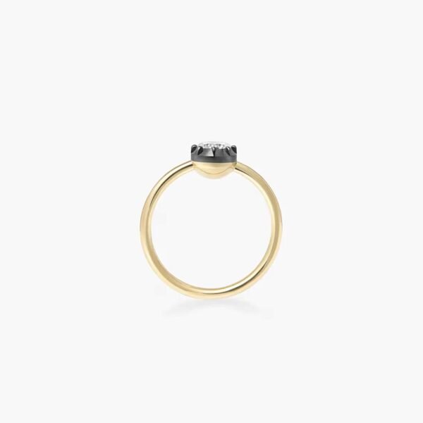 Blackened Gold Diamond Ring