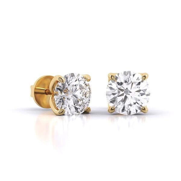 1 Carat Solitaire Diamond Stud Earrings