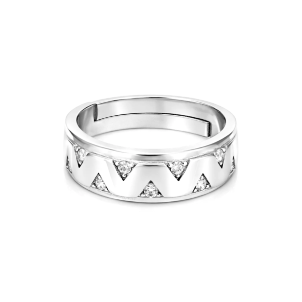 TriSpark 925 Silver Band Ring
