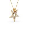 b Diamond Pentagram Star Pendant