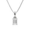 3CT Emerald Cut Diamond Necklace