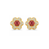 Sparkling Petals 925 Sterling Silver Stud Earrings for Women