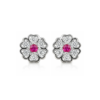 Tiny Flower 925 Sterling Silver Gemstone Earrings for Women