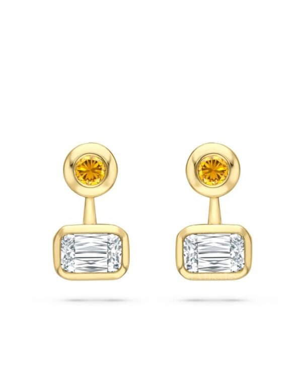 Ashoka and Yellow Diamond Yellow Gold Earring