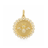 Elegant Golden Honeybee 925 Sterling Silver Pendant