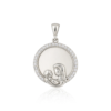 Motherhood Sphere Frame 925 Sterling Silver Engraving Pendant for women