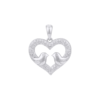Heart Embrace Lovebirds 925 Sterling Silver Pendant for Women