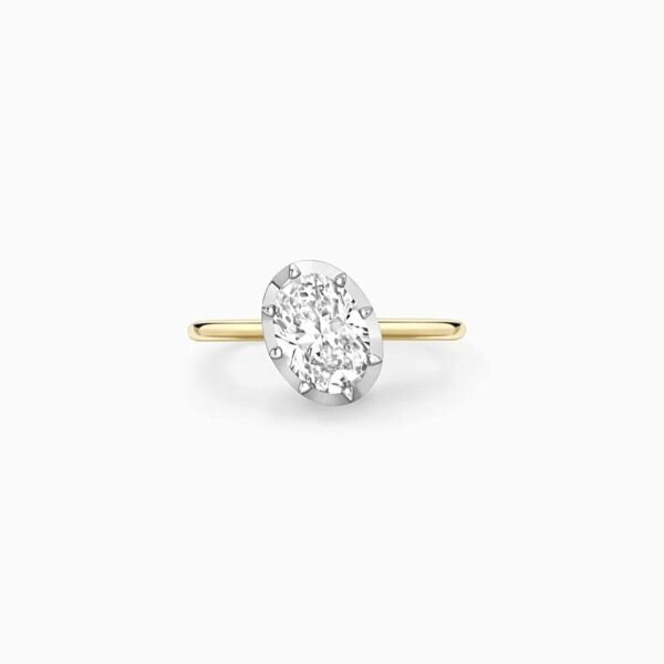 Diamond Button Back Ring