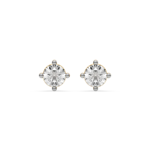 Golden Edge - Lab Diamond Solitaire Earrings