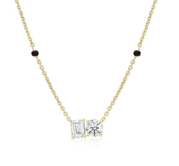 14K Gold Toi Et Moi Mangalsutra Necklace