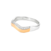Rose Wave 925 Silver Two-Tone Ring