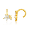 c Golden Petal Radiance Non Piercing Earrings