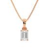 3CT Emerald Cut Diamond Necklace