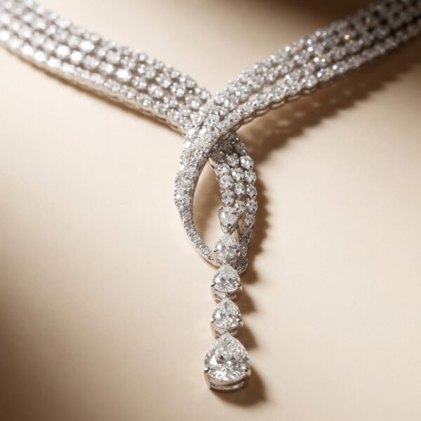 Multi-Row Diamond Choker Necklace