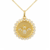 Elegant Golden Honeybee 925 Sterling Silver Pendant