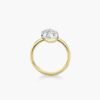 Diamond Button Back Ring