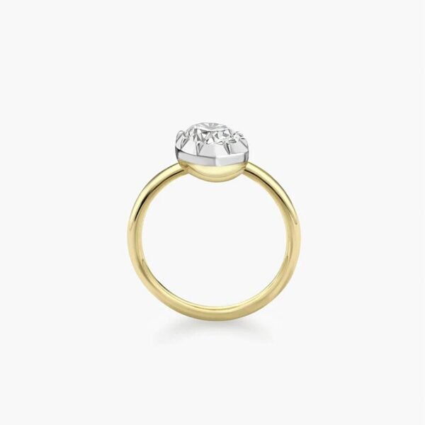 Diamond Button Back Ring