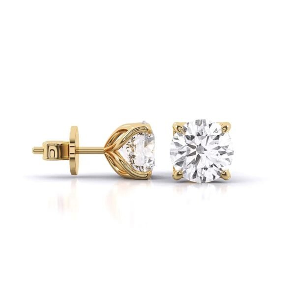 1 Carat Solitaire Diamond Stud Earrings
