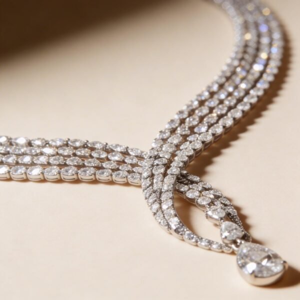 Multi-Row Diamond Choker Necklace