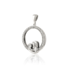 Motherhood Sphere Frame 925 Sterling Silver Engraving Pendant for women