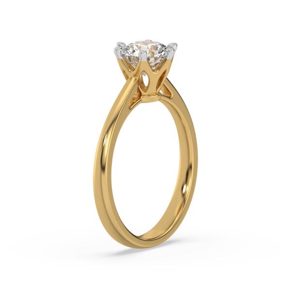 Golden Radiance - Lab Diamond Solitaire Ring