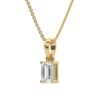 3CT Emerald Cut Diamond Necklace