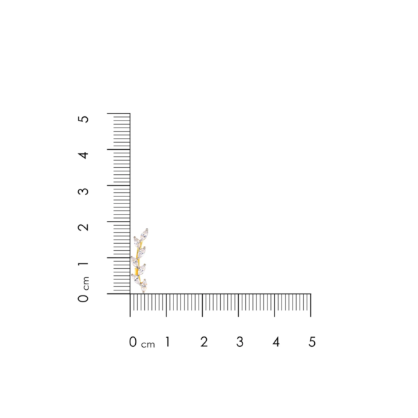 Natural Leaves 925 Sterling Silver Climber Earrings for Women