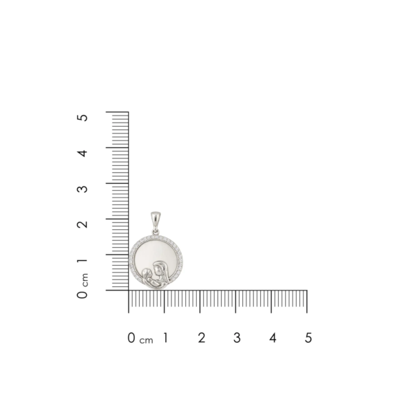 Motherhood Sphere Frame 925 Sterling Silver Engraving Pendant for women