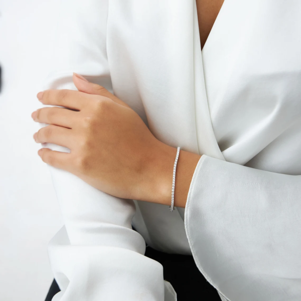 14k Gold Prong Setting Diamond Tennis Bracelet