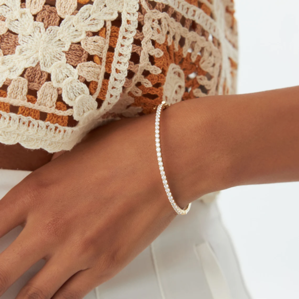 Real Diamond Gold Bangle