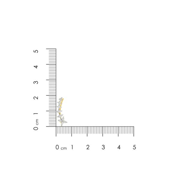 Linear Blossom 925 Sterling Silver Design Earrings for Women