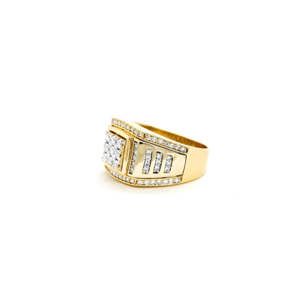 Men's 14K Yellow Gold Diamond Presidential Ring
