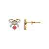 Bow Knot - Lab Diamond Stud Earrings